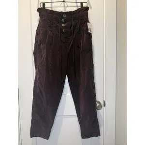 Women’s Free People Margate Pleated Trouser Pants Small Panther Rose NWT New thumbnail 2