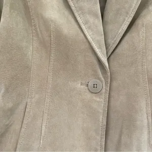 Alfani Tan Leather Women Blazer Jacket SP Suede Fall Classic Preppy Coat Classic thumbnail 9