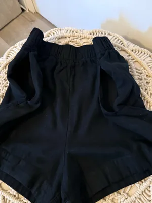 Abercrombie & Fitch Black Elastic Waist Shorts thumbnail 3
