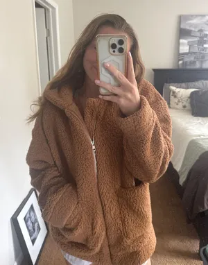 Fleece Pullover Brown Size L thumbnail 2