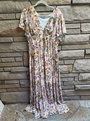 Baltic Born Cassie Short SleeveFloral Maxi Dress XL thumbnail 3