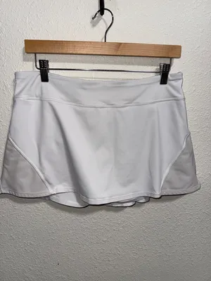 Lululemon Pace Setter Skirt White‎ Mid Rise Pleated Tennis Skort Size 8 thumbnail 6