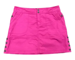 Title Nine Brash Hot Pink Button Side Athletic Mini Skirt Size 8 thumbnail 1