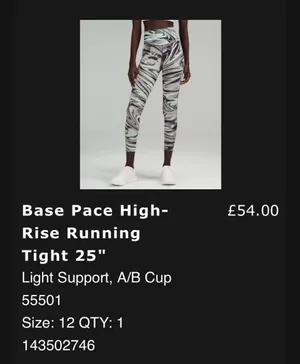 Base Pace High-Rise Running Tight 25" thumbnail 2