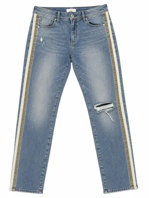 Pilcro and the Letterpress Anthropologie Slim Boyfriend Side Stripe Jeans Womans thumbnail 2
