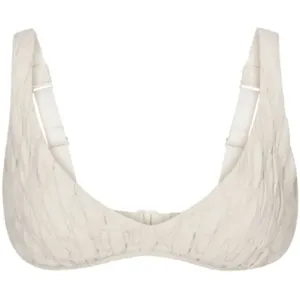 Skims Quilted Triangle Cream Moon Beam Bralette Size M thumbnail 1