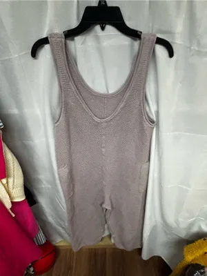 Free People Lavender Knit Tank Jumpsuit thumbnail 3