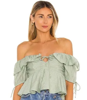 NWT Tularosa Maggie Top in Sage thumbnail 1