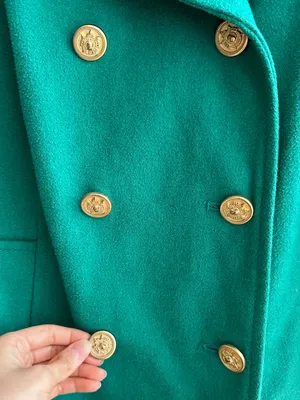Old Navy Double Breasted Classic Wool Blend Pea Coat, Teal - Blue/Green, Size XL thumbnail 8