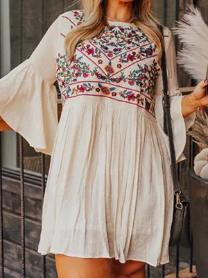 Umgee embroidered dress thumbnail 1