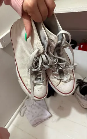 White Converse Platform Sneakers thumbnail 1