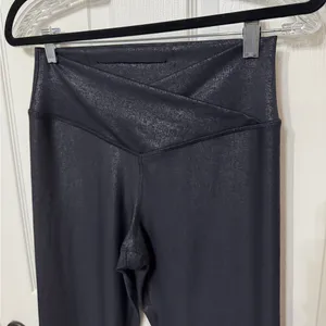 MONO B‎ black shimmer flare leggings size large thumbnail 4