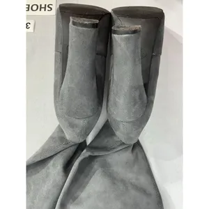 Womans Steve Madden Gorgeous Size 7.5 M Gray Fabric Otk Pullon Heel Boots thumbnail 6