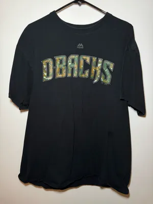 Majestic Arizona Diamondbacks Military Green Logo Black T-Shirt men’s Xl Goldschmidt 44 thumbnail 1