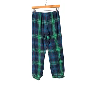 Wondershop Womens Pajama Set XS Green Blue Plaid Flannel Cotton Holiday Classic thumbnail 5