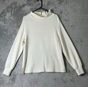 Varley Arcola Mock Neck Pullover Sweatshirt Oversized Beige Tunic XS Athleisure thumbnail 1