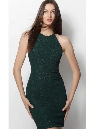 Jovani NWT Sz.00 Red Glitter Knit Backless Bodycon Party Formal Cocktail Dress thumbnail 5