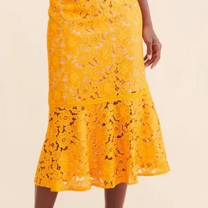 👗 🌟 Anthropologie Rachel Parcell Orange Lace Midi Dress S like XS 0 2 Wedding thumbnail 5