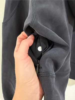 Lululemon Cropped Black Hoodie thumbnail 6