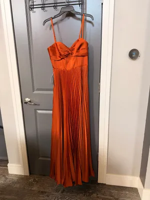 Azazie Rust Colored Dress thumbnail 2
