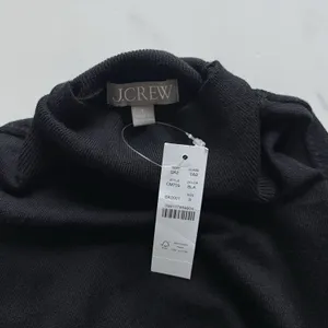 NWT J. Crew Carolyn Turtleneck in Merino Wool Fitted Sweater Black Size Small thumbnail 3