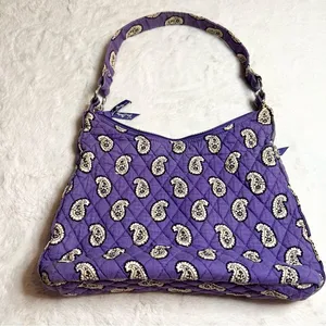 Vera Bradley Simply Violet Purple Paisley Quilted Shoulder Bag Retired Pattern thumbnail 10