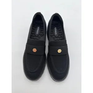 Vivaia Francesca Platform Chunky Heel Penny Minimalist Preppy Black Loafer 6 thumbnail 4