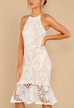 White lace dress Size L thumbnail 1