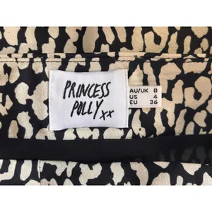 Princess Polly Women Mini Skirt 4 Cream Black‎ Leopard Animal Print A-Line Chic thumbnail 7