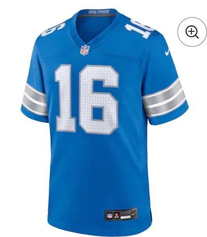 Men's Detroit Lions Jared Goff Nike Blue Game Jersey thumbnail 1