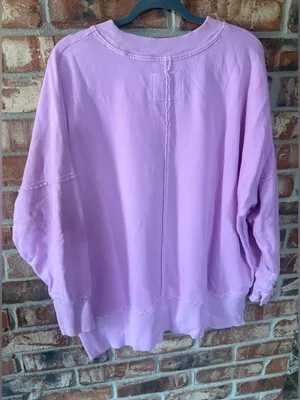 Aerie oversized Pink crewneck sweatshirt thumbnail 5