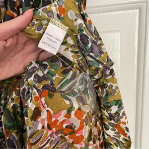 Jodifl Floral Mini Dress Sz 1X Ruffle Tiered Belted Waist Earthy Boho thumbnail 11