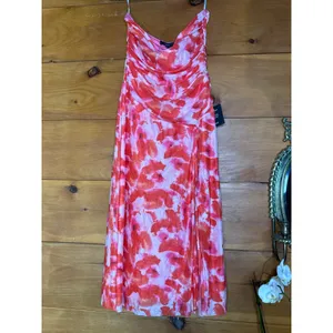 Lulus Chania Pink Multi Abstract Strapless Midi Dess Cruise Resort Party Medium thumbnail 2