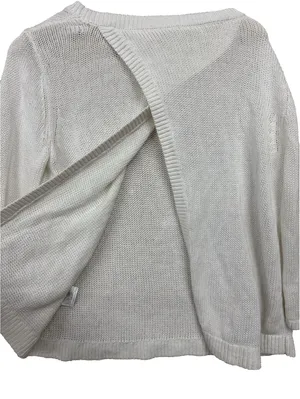 (RFB3) Banana Republic Womens XL Cream Open Back Sweater Crossover Knit Pullover thumbnail 11