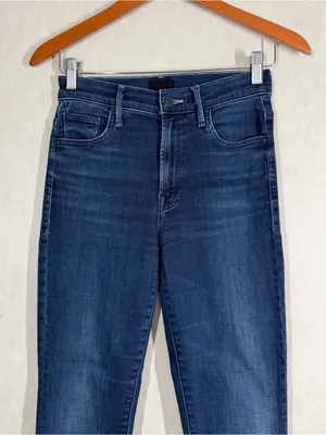 Mother Women’s The Insider Crop Step Fray Jeans in Night Tripper 25 thumbnail 3