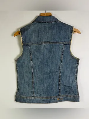 KUT From The Kloth Women’s Amelia Denim Vest Sz XS Y2K Western Casual Layering thumbnail 4