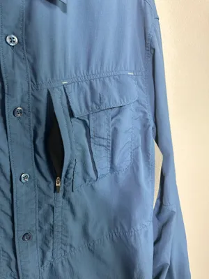 Ascend Fishing Shirt Size M Men's Long Sleeve Bass Pro Blue Outdoor Lightweight In good preowned condition fishing shirt lightweight long sleeve button down fabric thumbnail 6