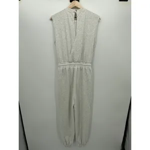 Womens Minimalist Sweat Jumpsuit XS‎ Gray Jogger One Piece Clean Girl thumbnail 2