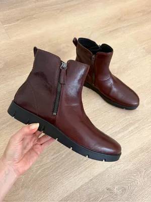 ECCO Women’s Brown Leather Ankle Boots Size US 10 EU 41 Lightweight NWOB thumbnail 3