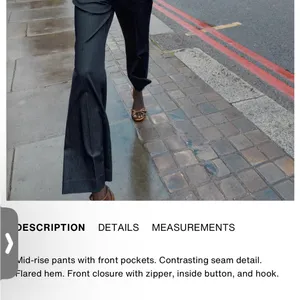 Zara NWT blue denim jeans style dark denim pants thumbnail 3