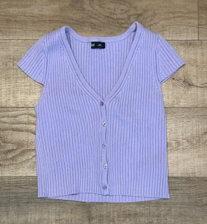 Gap Ribbed Short Sleeve Cardi  thumbnail 1