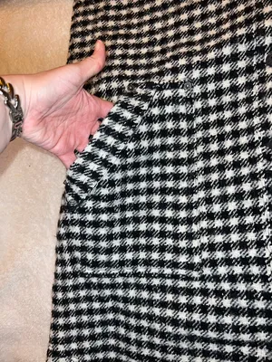 Free People "We The Free"‎ Get Around Houndstooth Shacket Black White L (NWT) thumbnail 5