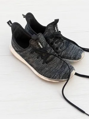 Adidas Cloudfoam Black Knit Running Shoes Women’s Size 8 thumbnail 1