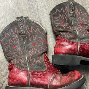 Ariat Red and Gray Cowboy Boots thumbnail 4