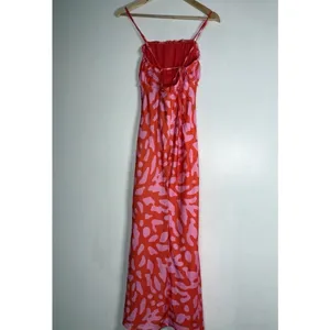 Lost + Wander Sweet Envie Midi Slip Dress Size M Satin Ruffled NWT Square Neck‎ thumbnail 5