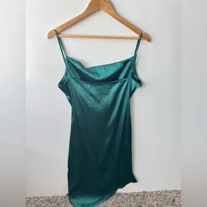 R.‎ Vivimos Teal Satin Slip Dress Size Medium thumbnail 5