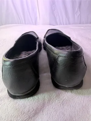 Skechers Black Slip-On Loafer with Purple Patterned Lining thumbnail 7