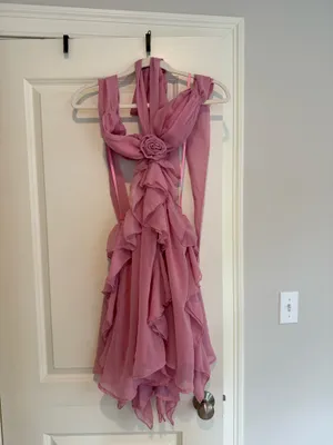 Selfie Leslie Santiago Cut-Out Ruffle Dress Blush thumbnail 5