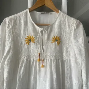 Zara Crochet Embroidered Dress Maxi‎ Bloggers Fav thumbnail 12