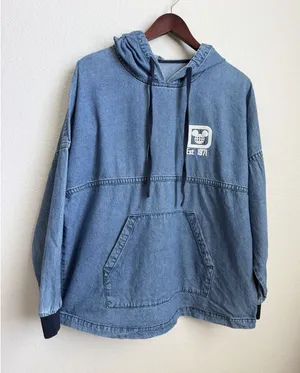 Walt Disney World Spirit Jersey Size Medium Denim Hoodie Pullover thumbnail 1